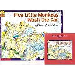Five Little Monkeys Wash the Car (Book and Audio CD) (Paperback)